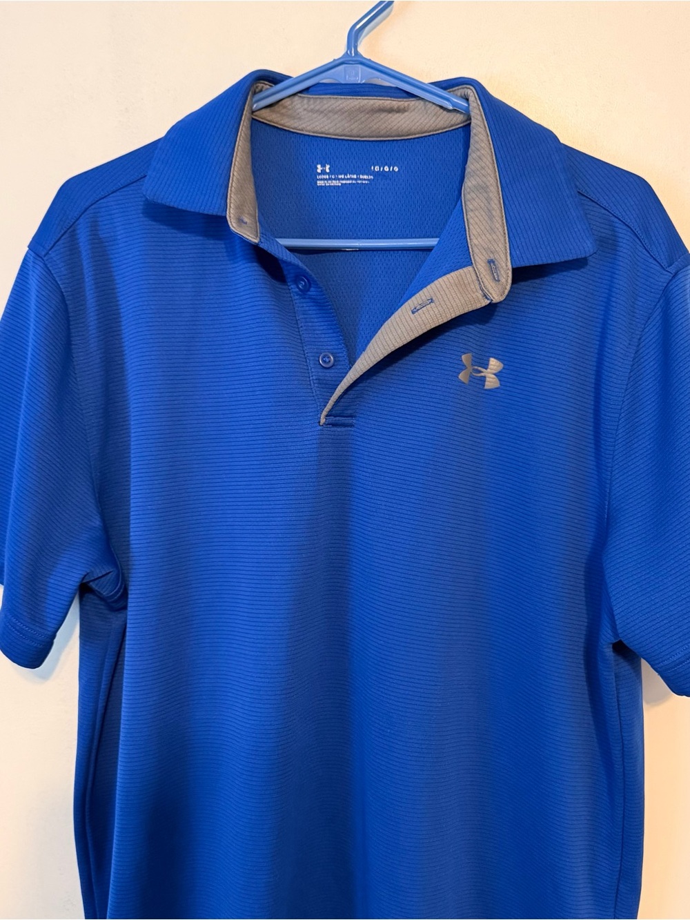 Under Armour Royal Blue Polo with Gray Trim